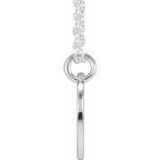 Platinum Script Initial Y 16-18" Necklace