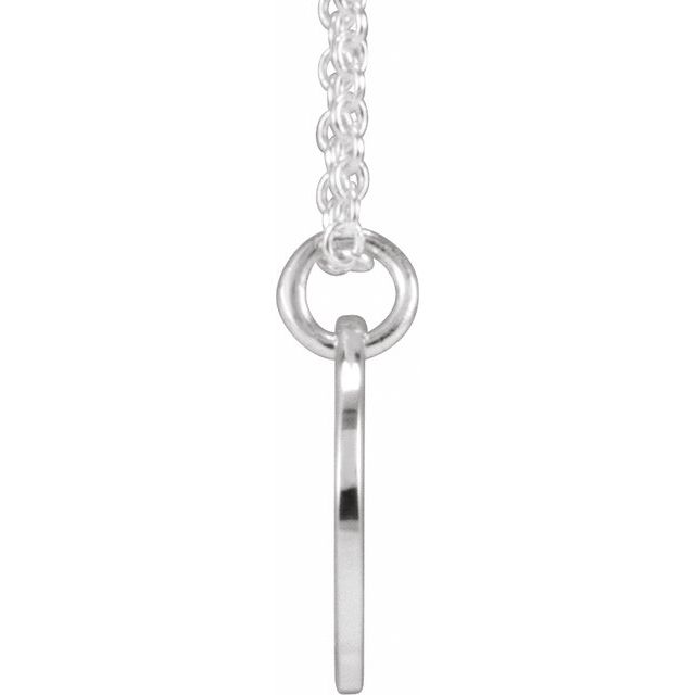 Platinum Script Initial Y 16-18" Necklace