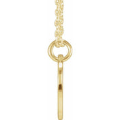 14K Yellow Script Initial Y 16-18" Necklace
