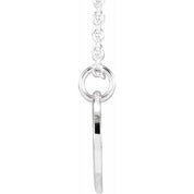 Platinum Script Initial W 16-18" Necklace