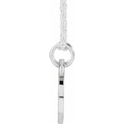 Platinum Script Initial F 16-18" Necklace