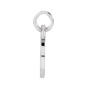 Platinum Script Initial F Pendant