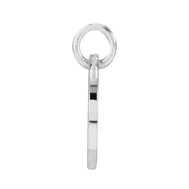 Platinum Script Initial F Pendant