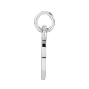14K White Script Initial F Pendant