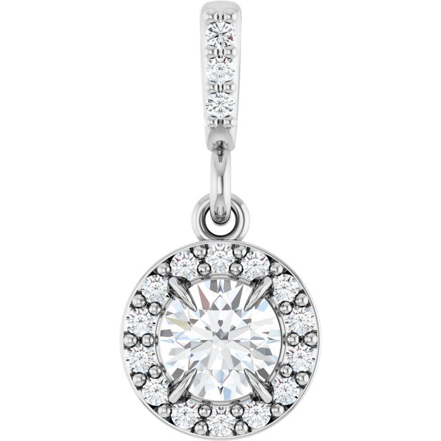 3 CTW Lab-Grown Diamond Halo-Style Pendant