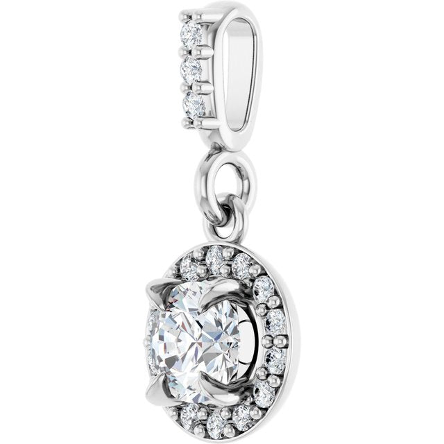 3 CTW Lab-Grown Diamond Halo-Style Pendant