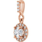 14K Rose 1/3 CTW Lab-Grown Diamond Halo-Style Pendant
