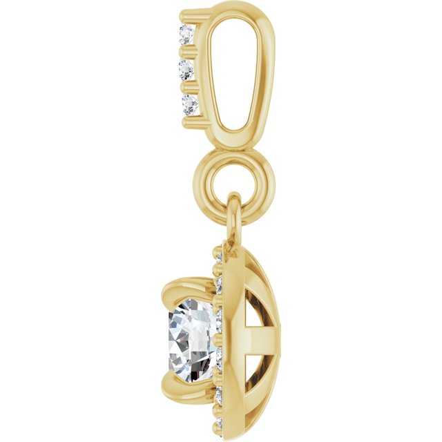 3 CTW Lab-Grown Diamond Halo-Style Pendant