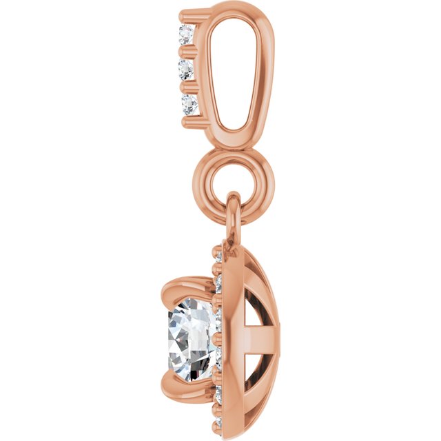 3 CTW Lab-Grown Diamond Halo-Style Pendant