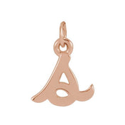 14K Rose Petite Initial S Pendant