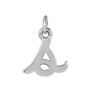Platinum Petite Initial S Pendant
