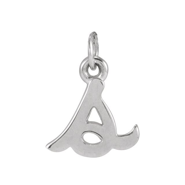 Platinum Petite Initial S Pendant