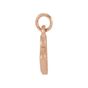 14K Rose Petite Initial N Pendant