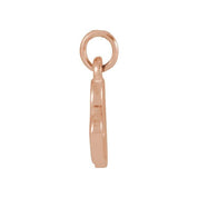 14K Rose Petite Initial N Pendant