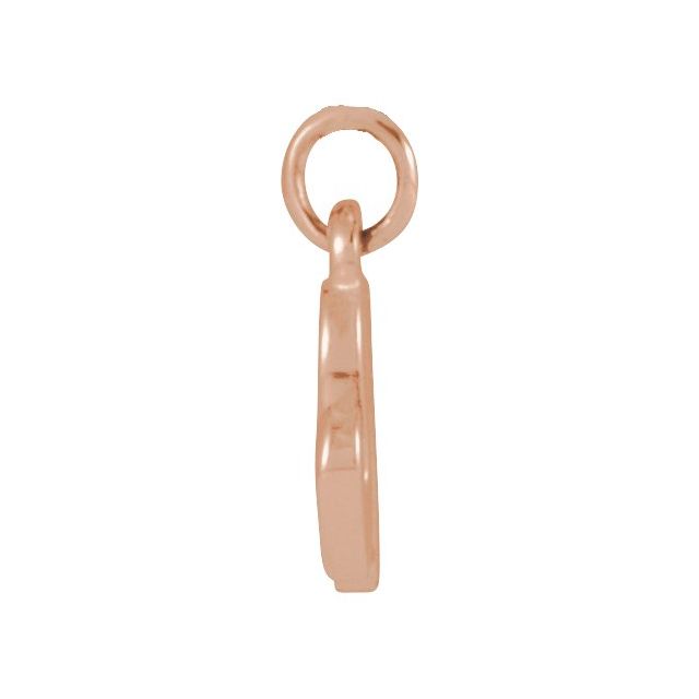 14K Rose Petite Initial N Pendant