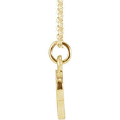 14K Yellow Petite Initial O 16" Necklace