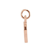 14K Rose Petite Initial O Pendant