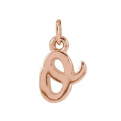 14K Rose Petite Initial O Pendant