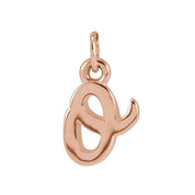 14K Rose Petite Initial O Pendant