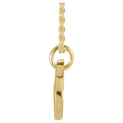 14K Yellow Petite Initial V 16" Necklace