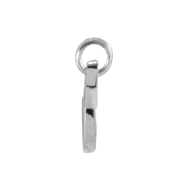 Platinum Petite Initial V Pendant