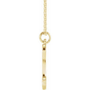14K Yellow Petite Initial D 16" Necklace