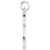 Platinum Petite Initial D Pendant