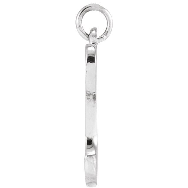 Platinum Petite Initial D Pendant