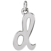 Platinum Petite Initial D Pendant