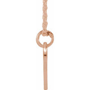 14K Rose Script Initial Z 16-18" Necklace