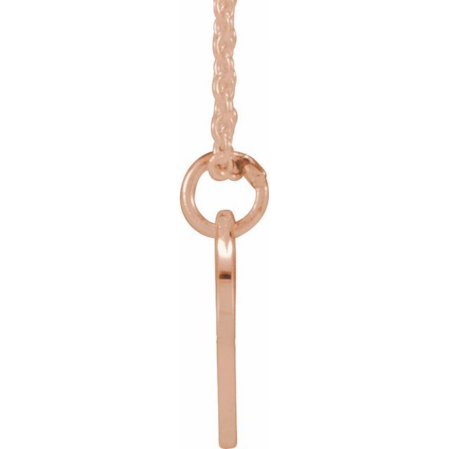 14K Rose Script Initial Z 16-18" Necklace