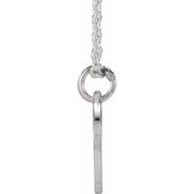 Platinum Script Initial Z 16-18" Necklace