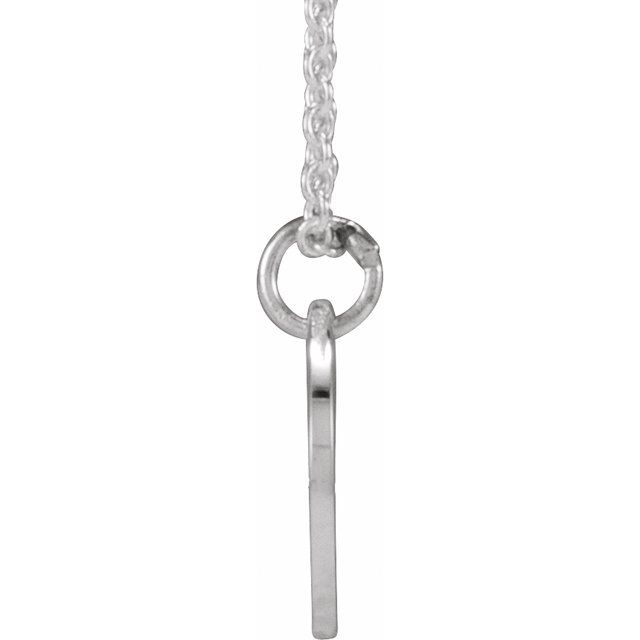 Platinum Script Initial Z 16-18" Necklace