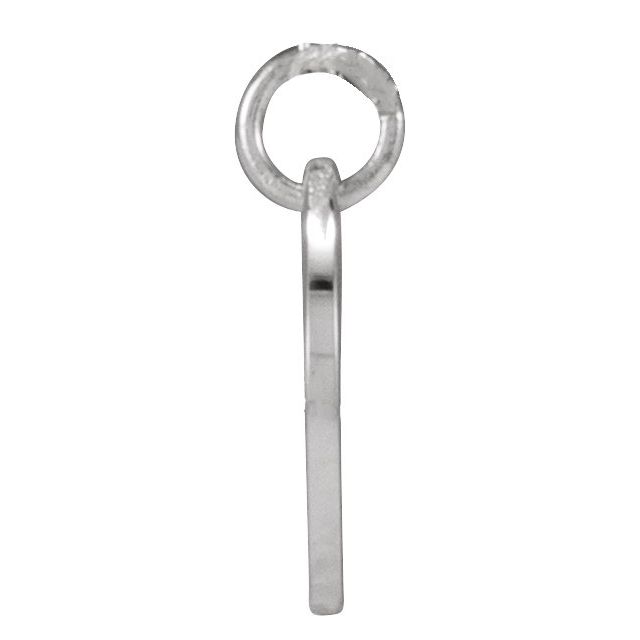 Platinum Script Initial Z Pendant