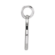Platinum Script Initial Q Pendant