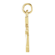 14K Yellow Petite Initial Q Pendant