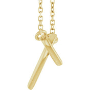 14K Interlocking Hearts 18" Necklace in Yellow, White, and Rose Gold