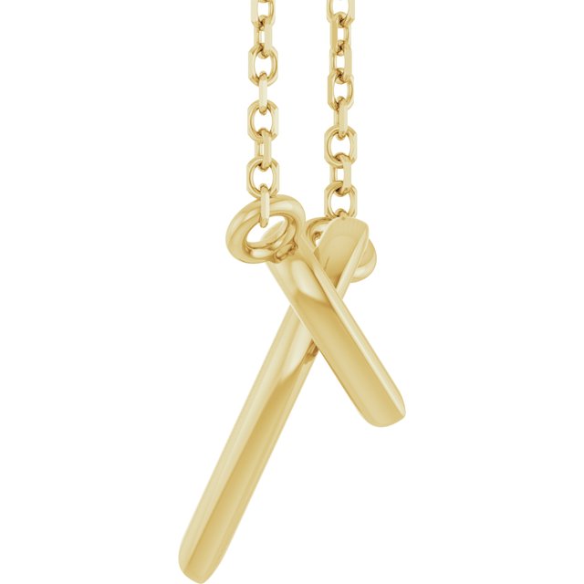 14K Interlocking Hearts 18" Necklace in Yellow, White, and Rose Gold