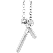 14K Interlocking Hearts 18" Necklace in Yellow, White, and Rose Gold