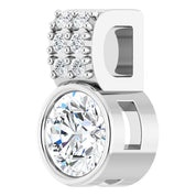 14K White 3/8 CTW Lab-Grown Diamond Pendant