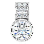 Platinum 3/8 CTW Lab-Grown Diamond Pendant