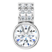 Sterling Silver 3/8 CTW Lab-Grown Diamond Pendant