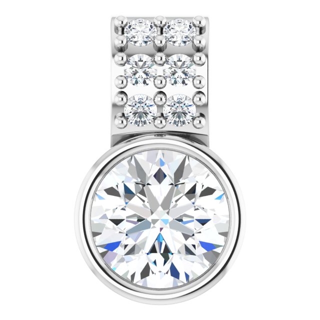 Sterling Silver 3/8 CTW Lab-Grown Diamond Pendant