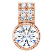 14K Rose 3/8 CTW Lab-Grown Diamond Pendant