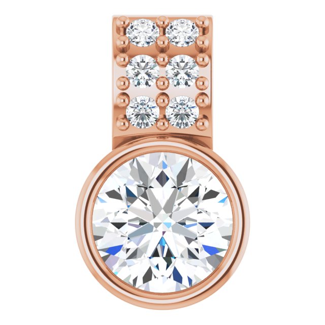 14K Rose 3/8 CTW Lab-Grown Diamond Pendant