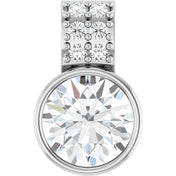 14K White 3/4 CTW Lab-Grown Diamond Pendant