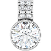 14K White 3/4 CTW Lab-Grown Diamond Pendant
