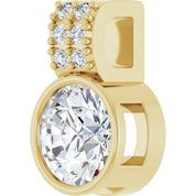 14K Yellow 3/4 CTW Lab-Grown Diamond Pendant