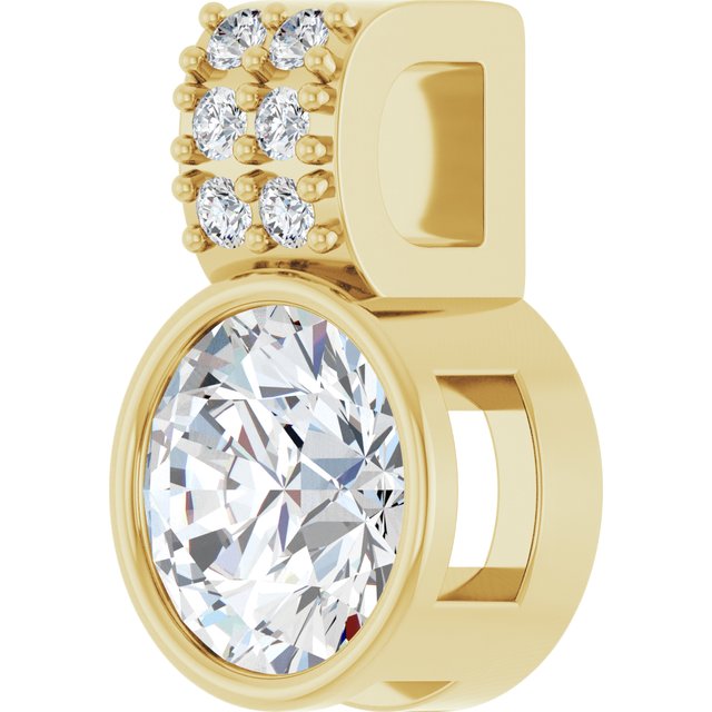 14K Yellow 3/4 CTW Lab-Grown Diamond Pendant
