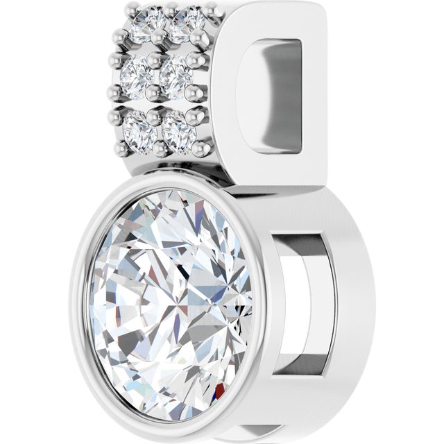 Platinum 3/4 CTW Lab-Grown Diamond Pendant